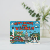 WISCONSIN Postkarte (Stehend Vorderseite)
