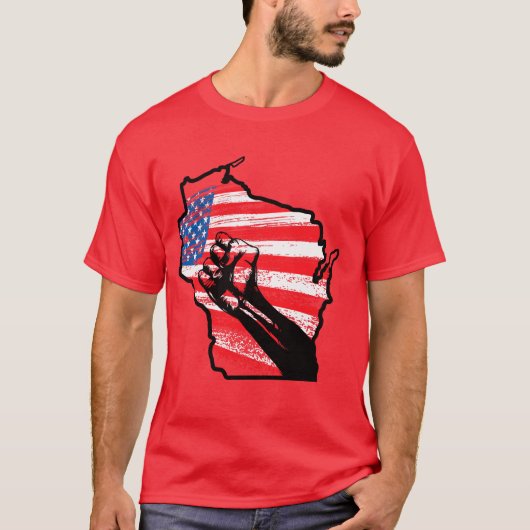 Wisconsin-Protest-T - Shirt (Vorderseite)