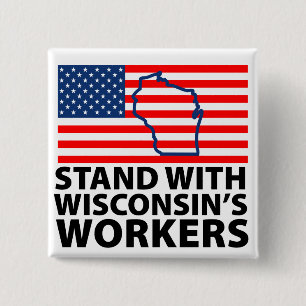 Wisconsin-Proteste Button