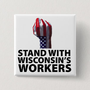Wisconsin-Proteste Button
