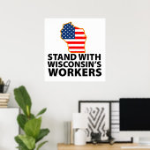 Wisconsin-Proteste Poster (Heimbüro)