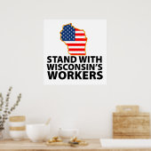 Wisconsin-Proteste Poster (Küche)