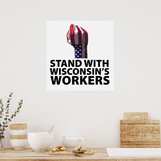 Wisconsin-Proteste Poster (Küche)