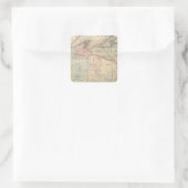 Wisconsin Quadratischer Aufkleber (Tasche)