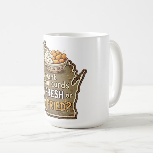 Wisconsin-Quark: Frisch oder frittiert? Kaffeetasse (VorderseiteRechts)