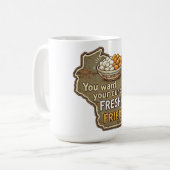 Wisconsin-Quark: Frisch oder frittiert? Kaffeetasse (Vorderseite Links)