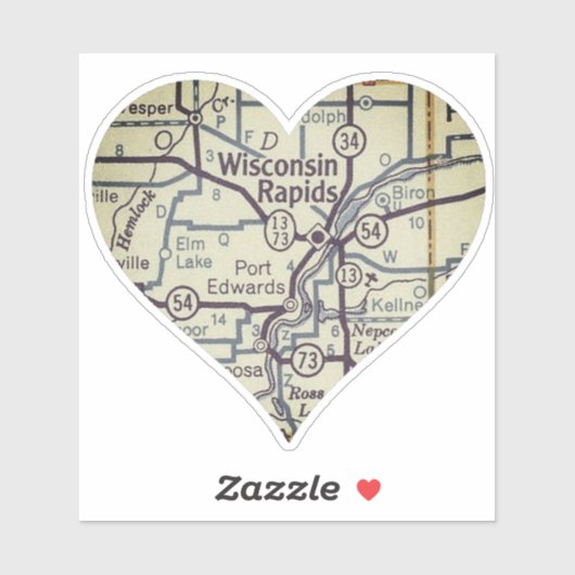Wisconsin Rapids Aufkleber (Blatt)