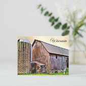 Wisconsin Red Barn Farm Postcard Postkarte (Stehend Vorderseite)