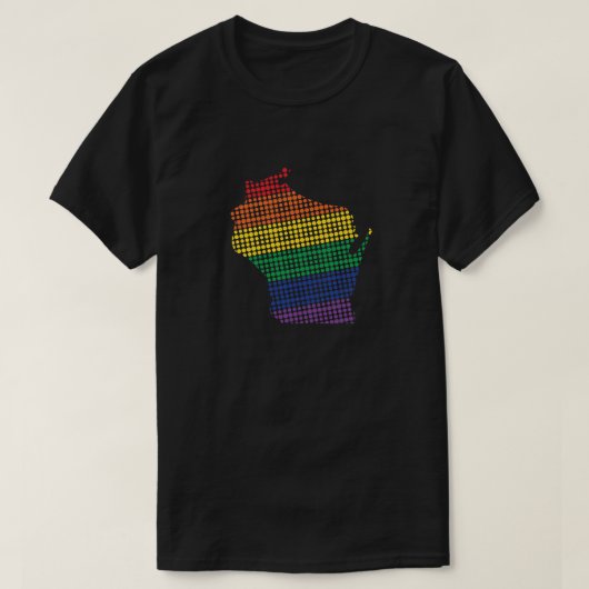 Wisconsin-Regenbogen-Staat T-Shirt (Design vorne)
