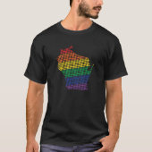 Wisconsin-Regenbogen-Staat T-Shirt (Vorderseite)