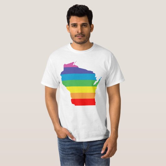 Wisconsin-Regenbogen T-Shirt (Vorne ganz)