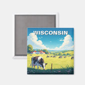 Wisconsin-Reise Magnet (Vorderseite/Rückseite)