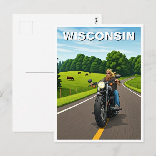 Wisconsin-Reise Postkarte (Vorne/Hinten)