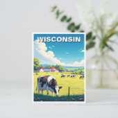 Wisconsin-Reise Postkarte (Stehend Vorderseite)