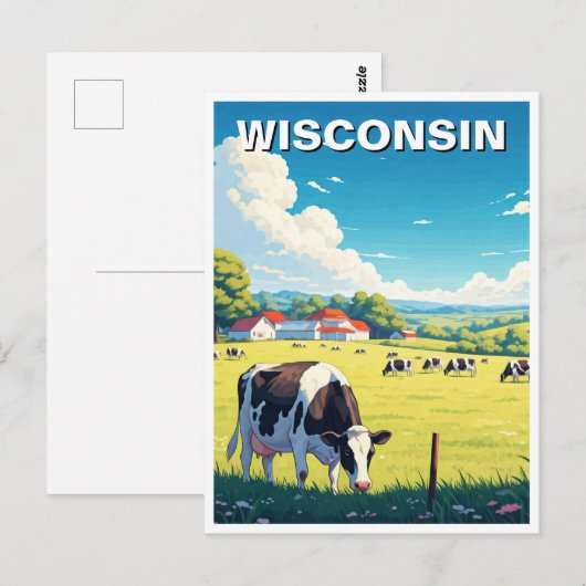 Wisconsin-Reise Postkarte (Vorne/Hinten)