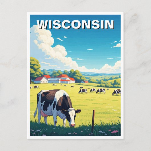 Wisconsin-Reise Postkarte (Vorderseite)
