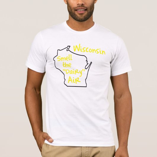 Wisconsin - riechen Sie die Molkereiluft T-Shirt (Vorderseite)