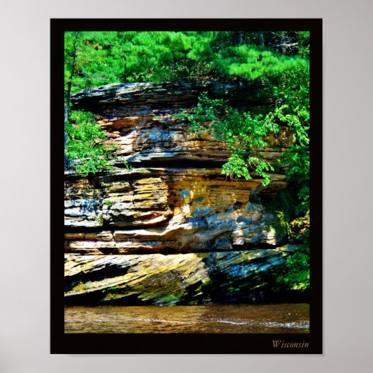 Wisconsin River Rocks Poster (Vorne)