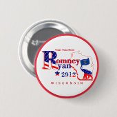 Wisconsin Romney und Knopf Ryans 2012 fertigen 2 Button (Vorne & Hinten)