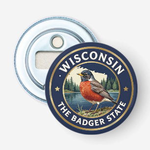 🐦 Wisconsin-Rotkehlchen-Badger-Erbe Flaschenöffner