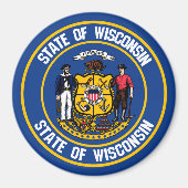 Wisconsin Round Emblem Magnet (Vorne)