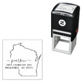 Wisconsin Rücksendeadresse Briefmarke Selbsterinne Permastempel (Beispiel)