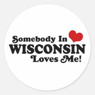 Wisconsin Runder Aufkleber