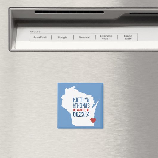 Wisconsin Save the Date - Customizable City Magnet (In Situ (Geschirrspüler))