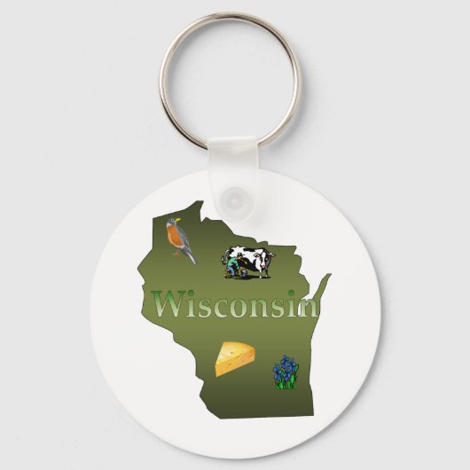 Wisconsin Schlüsselanhänger (Vorderseite)