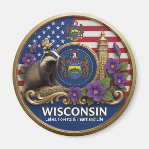 🌊 Wisconsin-Seebrise-Geist Magnet