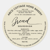 Wisconsin selbst gebackenes Brot Label Hütte Label Runder Aufkleber (Vorderseite)