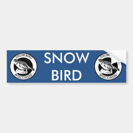 Wisconsin Snowbird Autoaufkleber (Vorne)
