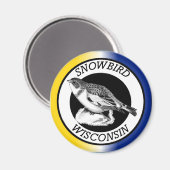 Wisconsin Snowbird Magnet (Vorderseite/Rückseite)