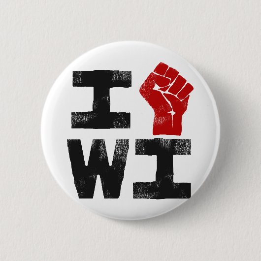 Wisconsin-solidarität Button (Vorderseite)