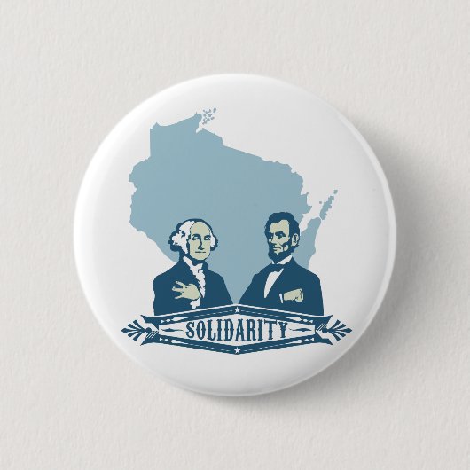Wisconsin-solidarität Button (Vorderseite)