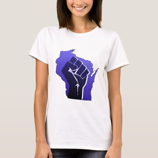 Wisconsin-solidaritäts-Faust T-Shirt (Vorderseite)