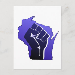 Wisconsin Solidarity Fist Postkarte