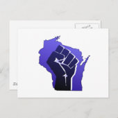 Wisconsin Solidarity Fist Postkarte (Vorne/Hinten)