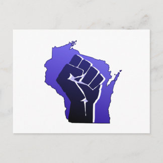 Wisconsin Solidarity Fist Postkarte