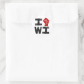 Wisconsin Solidarity Runder Aufkleber (Tasche)