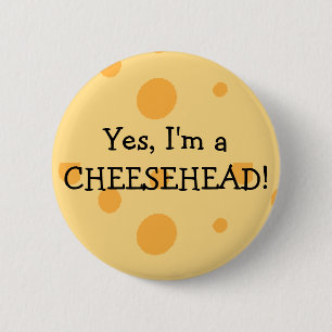 Wisconsin-Spaß Cheesehead Knopf Button