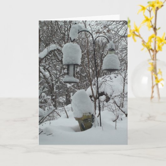 Wisconsin Spaß Happy Spring Snowy Card Karte (Gelbe Blume)