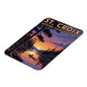 Wisconsin St Croix National Riverway Traverway Magnet (Linke Seite)