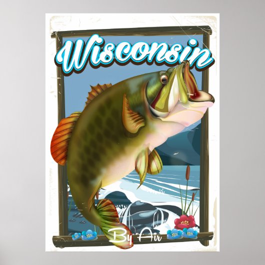 Wisconsin Staat Angelposter Poster (Vorne)