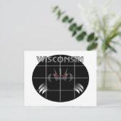 Wisconsin Staat Badger Design Postkarte (Stehend Vorderseite)