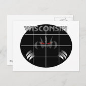 Wisconsin Staat Badger Design Postkarte (Vorne/Hinten)