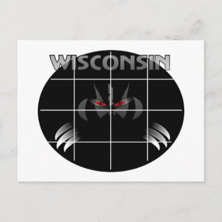 Wisconsin Staat Badger Design Postkarte
