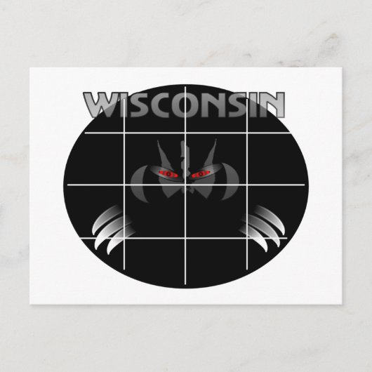 Wisconsin Staat Badger Design Postkarte (Vorderseite)