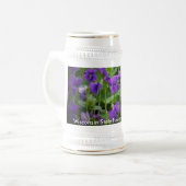 Wisconsin Staat Blume: Holz Violett Tasse (Vorderseite Links)