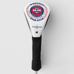 Wisconsin Staat Circle Custom Golf Head Cover Headcover